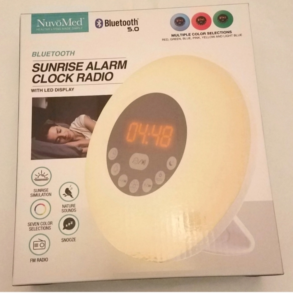 New in box-Nuvo brand sunrise simulator alarm clock